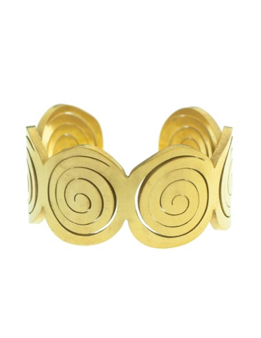 Anillo espirales ajustable fabricado en acero dorado